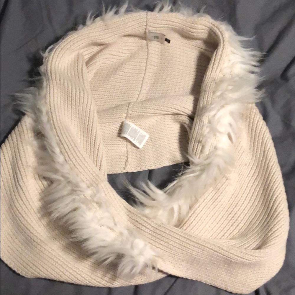 CAbi Knit, faux fur lined infinity scarf